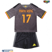 Otroški Nogometni dresi AS Roma Manu Kone #17 Tretji 2026-27 Kratek Rokav (+ Kratke hlače)